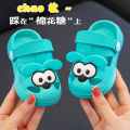 Cartoon Children Slippers Summer Indoor Non-Slip Soft Bottom Baby Boys' Hole Shoes Closed Toe Infant Girls Sandals.