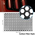 Car Rear Tail Light Lamp Stickers Honeycomb Type Decal Carbon Fiber Style 48 x 30cm.