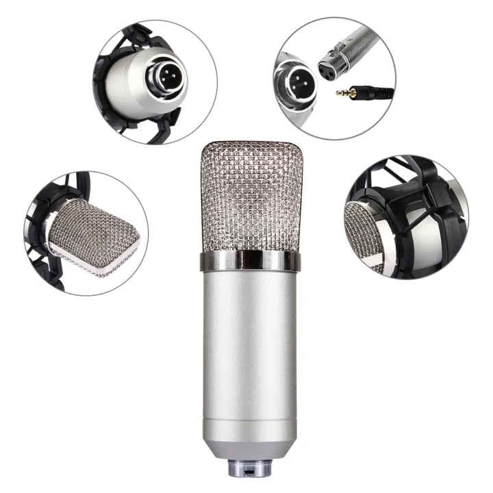 FIFINE%20F-700%20Professional%20Condenser%20Sound%20Recording%20Microphone%20with%20Shock%20Mount%20for%20Studio%20Radio%20Broadcasting%20&%20Live%20Boardcast,%203.5mm%20Earphone%20Port,%20Cable%20Length:%202.5m%20-%20Image%204