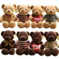 Manufacturers wholesale sweatersteddy bear dolls plush toys bear pillow ragdoll wedding gift bears. 