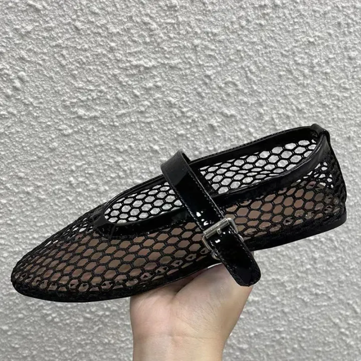 Luxury%20Ballet%20Flat%20Shoes%20Woman%20Mesh%20Hollow%20Outs%20Mary%20Jane%20Shoes%20Genuine%20Leather%20Loafers%20Rivet%20Studded%20Summer%20Walking%20Shoes%20Women%20House%20Foocus%20-%20Image%204