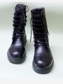 Leather Long Boots for Men- New Fashion Boots -100% Leather  Black long boots + ( Free Socks ). 