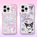 Sanrio Cinnamoroll Hellos Kitties Kuromi Phone Case For iPhone 15 14 13 12 Mini 11 Pro Max X XR XS Silicone Transparent Cover.