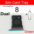 For OnePlus 8 Single / Dual Nano Sim Card Tray Holder Sim Adaptor With Free Sim Ejector Pin Replacement Part. 
