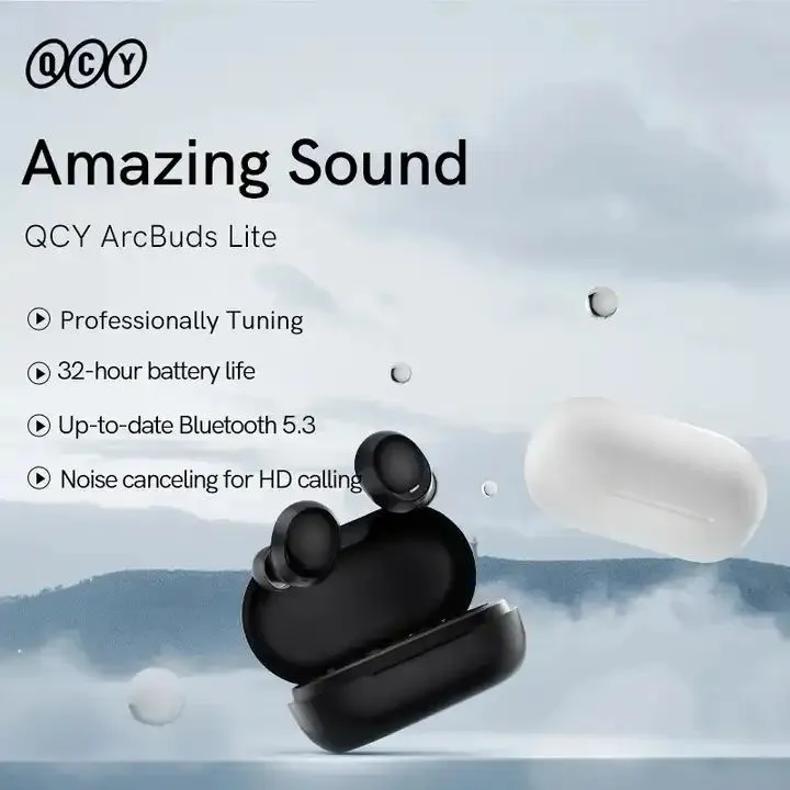 QCY%20ArcBuds%20Lite%20TWS%20bluetooth%205.3%20Earbuds%20Gaming%20Low%20Latency%2032h%20Battery%20Life%20ENC%20Noise%20Canceling%20Wireless%20Headset%20Black%20-%20Image%205