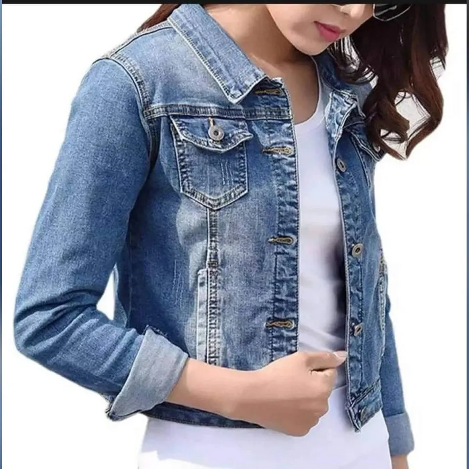Girls Denim Jacket Denim Blue Jean Jacket