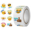 ATINAS Seal Peg Kawaii Smile Raw 500-1000pcs Gas Sad Face Emoji Sticker Cute Thank You Scrapbook Sticker For Kids Envelopecosplay.