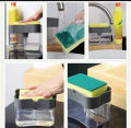 Liquid Soap Dispenser Soap Pump Sponge Caddy Holder Creative Hand Press Kitchen Dish Soap Dispenser with Washing Sponge. 