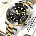 LIGE Top Brand Luxury Fashion Diver Watch Men 3ATM Waterproof Date Clock Sport Watches Mens Quartz Wristwatch Relogio Masculino 10045.