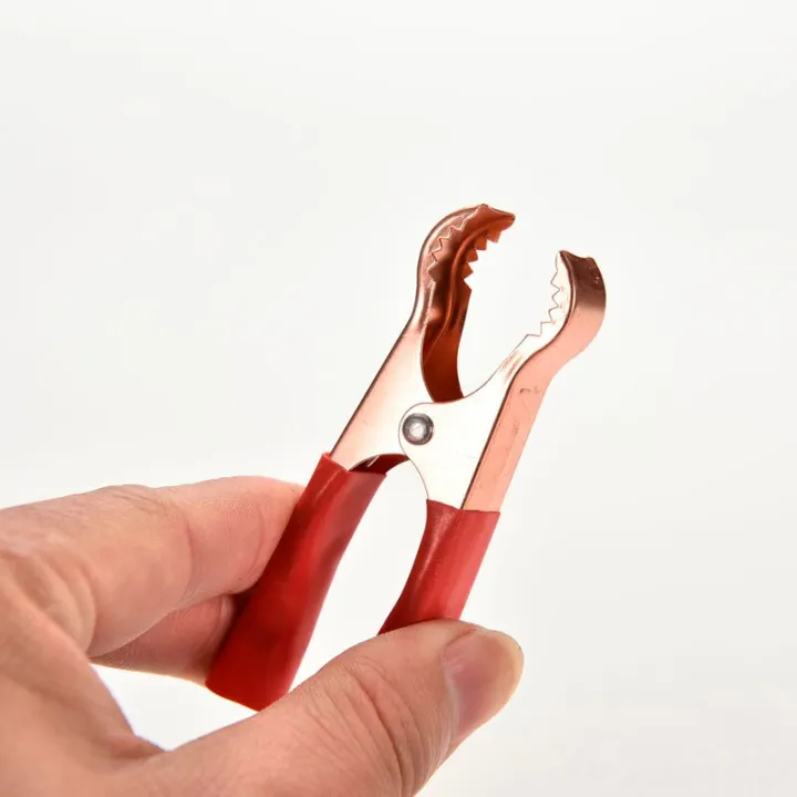 2pcs%20Battery%20Clip%20(Red%20&%20Black)%20high%20voltage%20electrical%20car%2030A%2050amp%20100A%20150A%20stainless%20steel%20metal%20gold%20copper%20alligator%20Battery%20Clip%20-%20Image%202