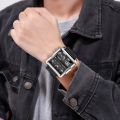 LIGE Fashion Black Steel Watch Men Digital Dual Display Watch Sports Chronograph Waterproof Quartz Wristwatch Men Military Watch. 
