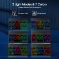 DoomHot 10 Inch Wireless Bluetooth Keyboard And Mouse RGB Backlight Keyboard And Mouse LED Colorful Bluetooth Wireless Keyboard. 