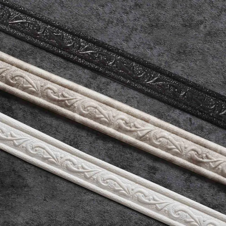 Self%20Adhesive%20Wall%20Border%20Strip%203D%20Skirting%20LineStickers%20White/Black%20Self%20Adhesive%20Wall%20Sticker%20Border%20Home%20Edge%20Strip%20Decor%20-%20Image%202