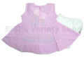 New Born Baby Girl Summer Stylish Cotton Short Sleeve Frock Soft Pleated Fabric (0-6 Months And 6-12 Months) - বাচ্চাদের জামা. 