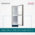 SINGER Bottom Mounted Refrigerator | 184 Ltr | FBDS185-RG | Red-10 Year Compressor & 2 Year Spare Parts Warranty. 