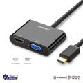 U GREEN CM101 HDMI to HDMI VGA Adapter HDMI to VGA HDMI Converter with 3.5mm Audio Output Mirco USB Power Port 4K HD for Computer PC Projector HDTV Black #40744. 