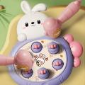 Cute Rabbit Toddler Hammer Toy Parent-child Interactive Whack Mole Pounding Game Early Educational Development Toy For Kids.