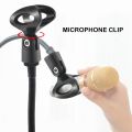 Flexible Gooseneck Microphone Stand with Desk Clamp for Radio Broadcasting Studio, Live Broadcast Equipment, Stations.