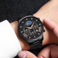 GENEVA Brand Men Watches Luxury Gold Casual Stainless Steel Watches Men's Calendar Fashion Quartz Clock Relo Waterproof. 
