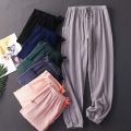 Ladies Fashionable pant Cotton Crepe 100% New Pajamas Pant for Women Casual Spring Autumn Home Wear Trousers Large Size Night Ladies Pajamas Pants.
