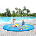 Inflatable Kids Round Water Splash Play Pool PVC Swimming Pools 100cm Playing Sprinkler Mat Yard Outdoor Fun Dropshipping. 
