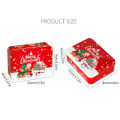 Christmas Square Metal Tinning Can Set Candy Box Gift Storage Box Biscuit Can Iron Can Home Storage Box. 
