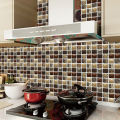 1/10Pcs Crystal Mosaic Tile Stickers DIY 3D Waterproof Self-Adhesive Wall Stickers For Kitchen Bathroom Wall Decor Sticker 10x10cm. 