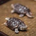 Snapping Turtle Figurine Tea Pet Sculpture Snapping Turtle Statue for Table. 