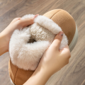 Comwarm Winter Plush Slippers For Fashion Snow Boots Women Warm Fluffy Fur Home Slipper Outdoor Antiskid Cotton Shoes. 