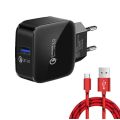 【2023】 Quick Charge 3.0 USB Charger Power Adapter for LG G6 V30 For Elephone U / U Pro Z1 / BQ Aquaris X / X Pro + Type C USB.