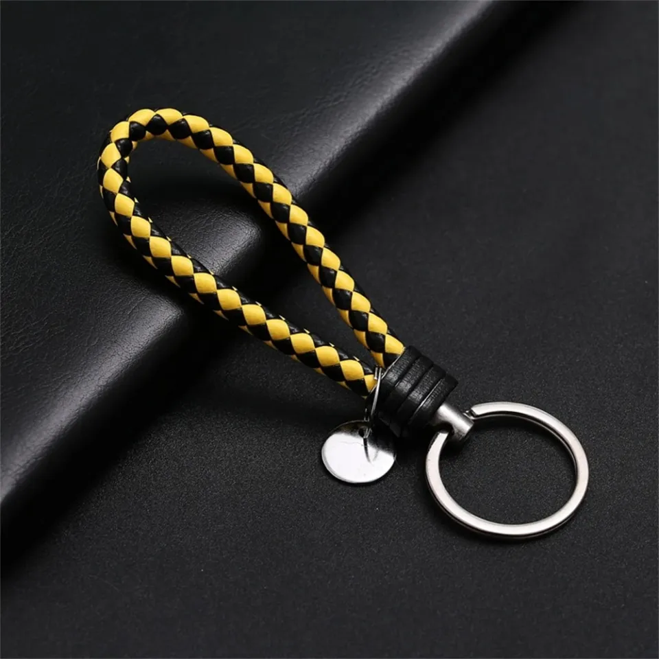 Woven Leather Keychain Bracelet - PU Leather Wristlet Key Holder For Women & Men, Car Keys, Backpack, Outdoor Activities - View #8