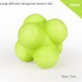 5.5/7cm High Density Silicon Rubber Hexagonal Reaction Ball Agility Coordination Reflex Exercise Sports Fitness Training Ball. 