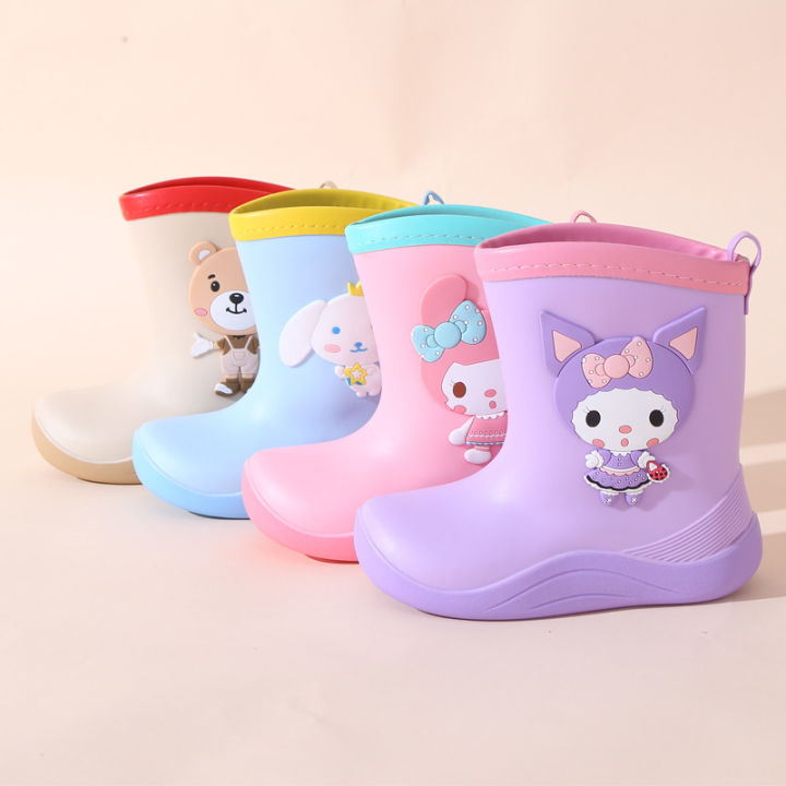 Children's rain boots, boys' and girls' kindergarten, baby anti-slip rain boots, student water shoes, small children's children's waterproof rubber shoes, boys