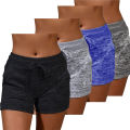 Womens Solid Elasticated Waist Shorts Ladies Summer Yoga Gym Fitness Jogging Hot Pants Sweatpants Clothing.