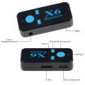 X6 Bluetooth Receiver 3.5mm Aux Jack USB Wireless Audio Adapter Handsfree Support TF Card MIC Call Mp3 Player Bluetooth For Car.