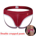 Men's Fashion Mesh Panties Low Waist Breathable Teen Double Trousers Hip Comfortable 4003-SD. 