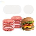100 Pieces Hamburger Paper Parchment Paper Burger Sheets Liner Round Nonstick for Restaurants Patty Separating.
