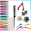 Hair Tinsel Extension Rat Tail Comb 12 Colors Tinsel Hair Extensions. 