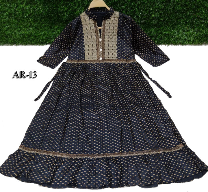 Stitched%20Gown%20Chaina%20Lilen%20Fabrics%20Stylist%20and%20Fashionable%20Long%20Kurti%201%20Pis%20for%20%20Women%20%20%20Girls%20-%20Image%202