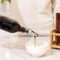 500ml Glass Oil Dispenser Bottle for Kitchen Stainless Steel Leak-Proof Cork Transparent Oil Pourer and Holder.