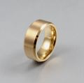 Pure Tungsten Gold Men's Ring Scratch Resistant Simple Fashion Jewelry Size 7-12. 