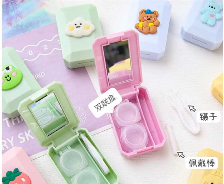 Cute%20cartoon%20Lenses%20box%20Girls'%20for%20small%20portable%20portable%20beautiful%20pupil%20care%20storage%20box%20with%20mirror%20box%20-%20Image%206