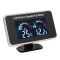 Car LCD Water Temperature Meter Dual Display Water Temperature Voltmeter for Cars.