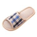 shenhuslippers men shoes Fashion Casual Couples Gingham Home Slippers Indoor Floor Flat Shoes chausson homme тапочки для дома. 