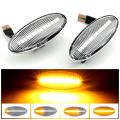 Car LED Dynamic Side Marker Signal Lamp Light Turn Lamp for Nissan Qashqai J10 X-Trail T31 Cube Juke Leaf Micra White.