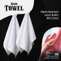 1 PC White Hand Towel with highly absorbent, Soft, & Aesthetic Designs 40x70 inch. 