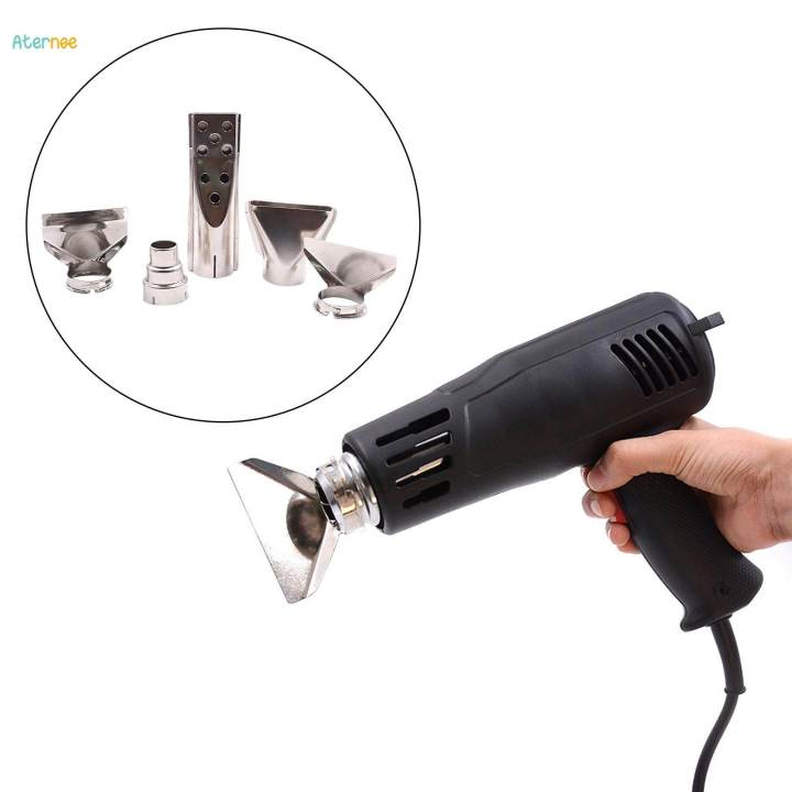 5Pcs Hot Air Blower Tools, Shrink air Outlet ,Heat Nozzle Attachments ,Steel Nozzles for Soldering ,Shrinking Heat, DIY Shrink Wrap Welding