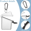 3 Pack Waterproof Id Card Badge Holder Case Transparent Card Cover with Lanyard,Clear Waterproof Card Holder Lanyards for Id Badges and Keys.