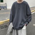 New Long Sleeve t shirt for Men Autumn Fashion Cotton Solid Color t-shirts Cozy Streetwear Men's t-shirt 5XL Baggy Korean Trendy. 