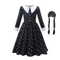 Movie Wednesday Cosplay Costume For Girl New Vestidos For Kids Girls Mesh Party Dresses Halloween Carnival Costumes 2-12Yrs.